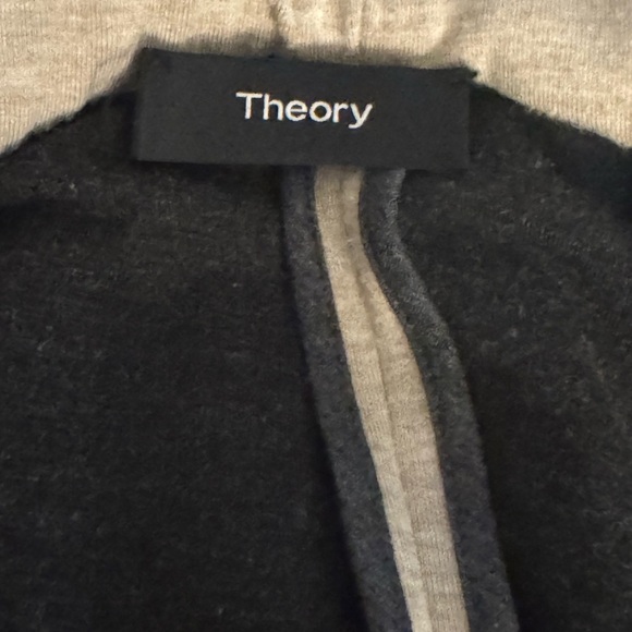 THEORY Drawstring Jersey Hooded Jacket Top Hoodie Oatmeal Sz P 0 00 2 4 6 Casual - Picture 10 of 14